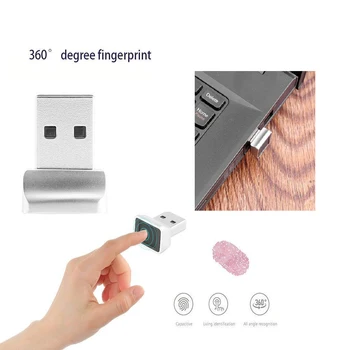 Smart ID USB Fingerprint Reader Pre Windows 10 32/64 Bit Heslo-Free Prihlásiť sa/Prihlásiť Zamknúť/Odomknúť Pre PC, Notebook, snímač Odtlačkov prstov