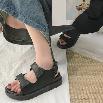 Rimocy Bežné Háčik Slučky Ploché Plážové Sandále Ženy Lete Otvorené Prst Šport Platforma Sandále Žena, Gumová Protišmyková Sapatos De Mujer