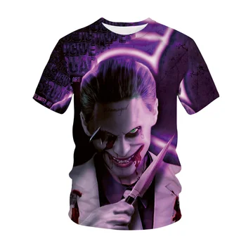 T-shirt Joker Filmy 3D Tlač Streetwear, Prečo Tak Vážne Muži Ženy Fashion Tričko Klaun O-Krku Krátke Rukáv Tričko Mužské Oblečenie