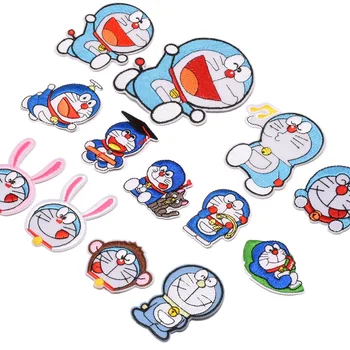 Veľkoobchod Cartoon Škvrny Doraemon Filmové Hviezdy Patch Žehlička Na Škvrny Na Oblečení Dieťa oblečenie Diy Žehlenie Nálepky