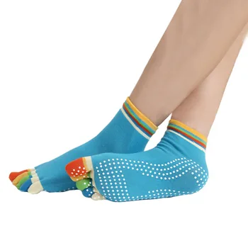 Novo Design Ponožky Anti-slip Prsty 5 Prsty Bavlnené Ponožky pre Cvičenie Športové Pilates Masáž Jogy CMG786