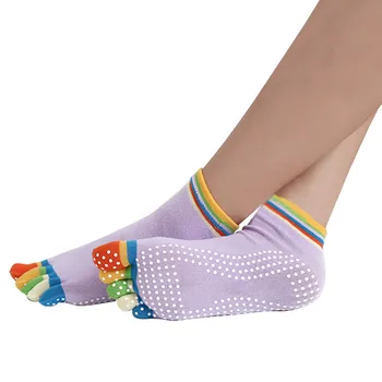 Novo Design Ponožky Anti-slip Prsty 5 Prsty Bavlnené Ponožky pre Cvičenie Športové Pilates Masáž Jogy CMG786
