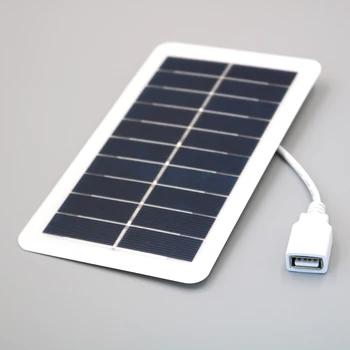 1Pcs 5V 2W Výstup USB Solárna Batéria Solárny Panel Vonkajšie Prenosné Solárna Nabíjačka Table