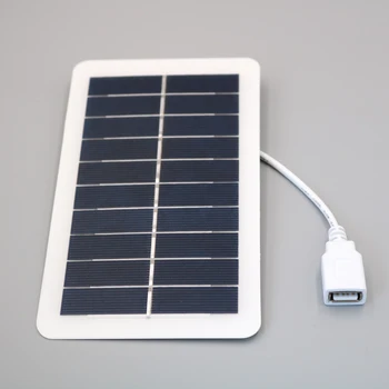1Pcs 5V 2W Výstup USB Solárna Batéria Solárny Panel Vonkajšie Prenosné Solárna Nabíjačka Table