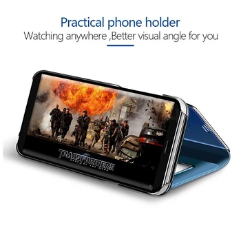 Smart Mirror Flip Puzdro Pre Iphone 11 Pro Max 2019 Stojan Kože Zobraziť Book Obal Pre Apple Iphone 6 7 8 Plus X Xs Xr Fundas Coque