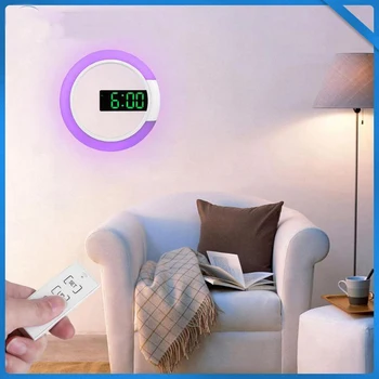Petanpy Moderné LED nástenné hodiny Digitálne Stolové Hodiny, Alarm Moderný Dizajn Nočného Pre Domáce Obývacia Izba Dekorácie