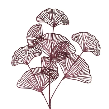 Simulácia Ventilátor Listov Čistý Vzor 3 Vidlička Zlatá Ginkgo Leaf Simulácia Kvet Sústredné Kvet Požehnanie Vedro Svadobné Dekorácie