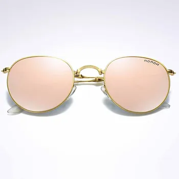Luxusnej Módy Skladacia Polarizované slnečné Okuliare Muži Ženy Vintage Prenosné Skladacie Kovovým Rámom Slnečné Okuliare S Box #HM