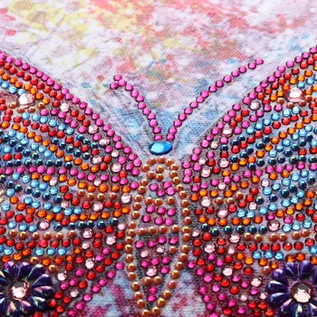 5D Špeciálne Tvarované Diamond Maľby, Výšivky Farebný Motýľ Cross Stitch Súpravy Živice Diamond Domáce Dekorácie 30x30cm