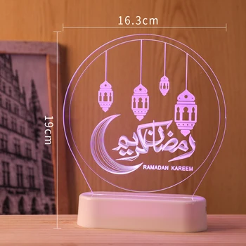 LED Nočné Svetlo Dekorácie Svietidlo Svietidlo pre Moslimských Ramadánu Festival Tabuľka Svetlo Petrolej Diaľkové Ovládanie Lampa Dekorácie Svetlá