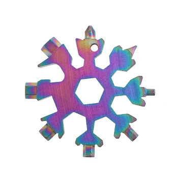 18 v 1 Snowflake Multi Pocket Tool Keyring Krúžok na Kľúče Hex Kľúča Multifunkčné Viacúčelové Tábor Prežiť Vonkajšie Túru