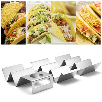 Taco Držiteľ Stojí Nerezovej Ocele s Ľahký Prístup Rukoväť, Rúra, Gril, a umývateľné v Umývačke riadu, Hladký Hrana