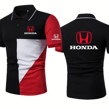 Bežné Trend pánske POLO tričko Auto HONDA Logo tlač Lete Spojov Raglan Bavlna Vysoko Kvalitné pánske topy krátky rukáv
