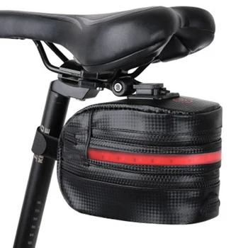 Nepremokavé Cyklistické tašky s LED Svetlo Zadné Sedlovka na Bicykel Sedlo Telefón Puzdro Rainproof na Bicykli Sedlo Taška Cyklistické Príslušenstvo