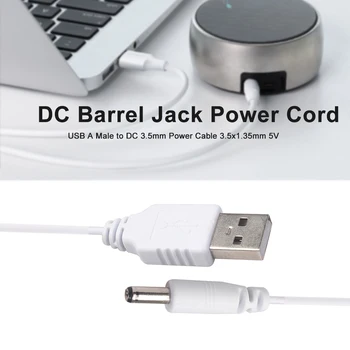 NOVÝ USB DC 3.5 mm Napájací Kábel USB Muža na 3.5 Jack Nabíjací Kábel Pre ROZBOČOVAČ USB Ventilátor Lampa Reproduktor DC Napájací Adaptér Kábel 1M