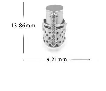 13*9mm rytier prilba micro pave cz zirkón cubic zirconia korálky DIY Medi náhrdelník kúzlo náramok konektory hfg2