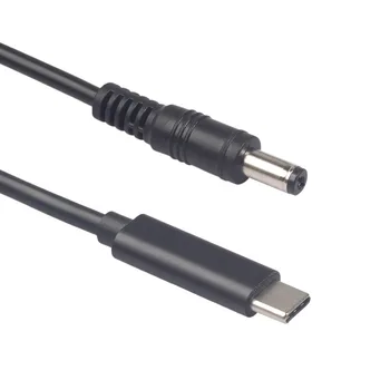 USB 3.1 TYP C do DC 5.5*2.1 Samec Samec Notebook, Nabíjačka DC Konektor, sieťový Adaptér, Kábel 1,5 M umelé návnady Spúšť PD Nabíjania 5.5x2.1mm
