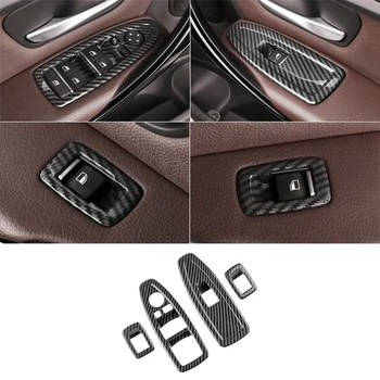 Pre BMW 1 3 4 Série 3GT F20 F30 F31 F32 F34 F36 okenného Skla Výťah Tlačidlo Dekorácie ABS Uhlíkových Vlákien Panel Dekorácie