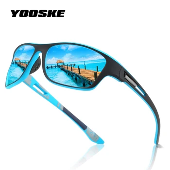 YOOSKE Mužov Polarizované slnečné Okuliare 2021 Módne Zrkadlo Okuliare Slnečné Okuliare Ženy Retro Outdoorové Športy, Cyklistické Žltá Noc Okuliare