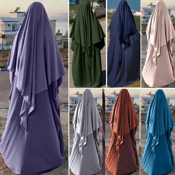 Moslimská Šatka na krk Šatku Islamskej jednu vrstvu Niqab Burqa Kapoty Hidžáb Závoj pokrývku hlavy Pevný bočný Kryt Abaya Štýl Zábal Hlavu Pokrýva