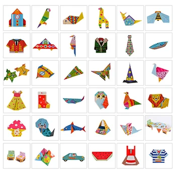 152pcs/set DIY Farba Origami Papier Tvorivé Deti Ručné Remeslá Zábavné Puzzle Eucational Hračka pre Deti na Skladanie Papiera