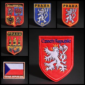 Česká republlc Vlajka Ruska záplaty pre batohy, Oblečenie, Dekorácie výšivky patch odznak DIY samolepky Príslušenstvo