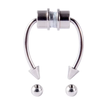 Nový Dizajn Magnetické Nos Septum Piercing Krúžok Zliatiny Nos Kužeľ Piercing Hoop Pre Ženy, Šperky, Módne Falošný Piercing