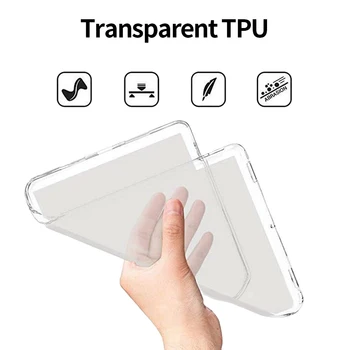TPU Priehľadný Kryt puzdro Pre Samsung Galaxy Tab 8.0 2019 S Pen P200 P205 SM-P200 SM-P205 Mäkké Shockproof Tablet Späť Shell
