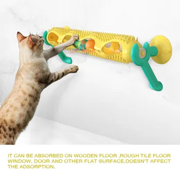 Sledovať Masáž Rúry Gule Interakcie Pet Products Zábavné Duté Školenia Bell Hračka Pre Mačky Teaser Žuvanie Poškriabaniu Dodávky