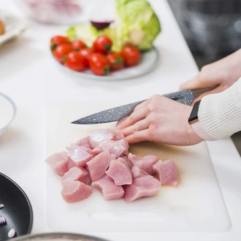 6PCS Nehrdzavejúcej Ocele Nože Nastaviť Kuchár Nôž Nástroje Pre Profesionálne Kuchyne Japonský Nôž Non-stick Nôž na Chlieb Frézovanie Nožnice