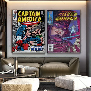 Superhrdina Komické Plátno Tlačiť Maľovanie Marvel Avengers Múr Umenia Plagátu Obrázky pre Deti, Spálne, Obývacia Izba Dekor Č RÁM