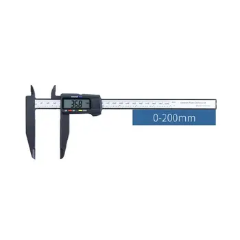 0-200 mm/0,2 mm Digitálny Vernier Strmeň LCD Displej mm/inch Mikrometer Pravítko Rozchod