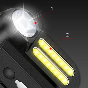 Multifunkčné Požičovňa Svetlometu 1200mAh Požičovňa Baterka USB Nabíjateľné Bike LED Svetlo Nastaviť Waetproof Núdzové Osvetlenie