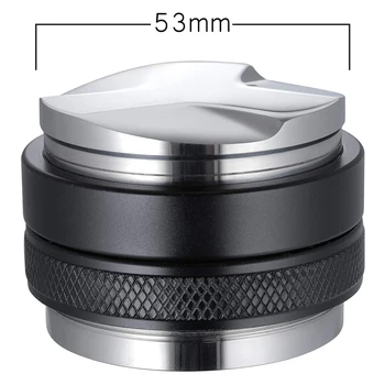 Nastaviteľná Hĺbka Espresso Ruku Kužeľ 53 mm Kávy Distribútor Dual Head Espresso Taper Leveler pre 54 mm Portafilter