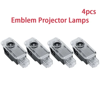 4X LED Dvere Auta Logo, Znak Lampy dc svetlo Svetlo Projektora Pre A1 A3 A4 B5 B6 B7 B8 B9 A5 A6 C5 C6 C7 A7 A8 D3 Q3 Q5 Q7, TT Ornament