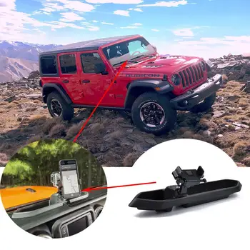 1Pcs ABS Mobilný Telefón Majiteľa Auta GPS Držiak Dash Mount Držiak Úložný Box Multi-Mount System Kit pre Jeep Wrangler JL2018-2019