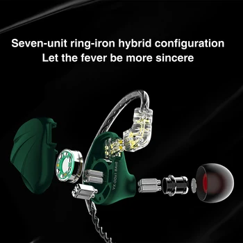 TRN VX 6BA+1DD Hybrid Kov V Uchu Slúchadlá IEM HIFI DJ Monitorovať Beh Športové Slúchadlá Earplug Headset konektor pre Slúchadlá