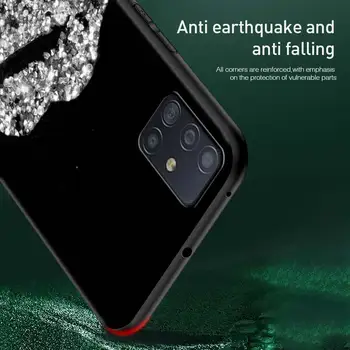 Crystal Pohode Diamond Telefón puzdro Pre Samsung Galaxy A51 A71 A21S M31 M31s M30s A31 A41 A11 A01 M51 Mäkký Matný Coque Zadný Kryt