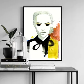Moderné Módne Žena Plagát Abstraktný Obrázok Plátno na Maľovanie Čierna Biela Minimalistický Chic Citát Obrázok pre Obývacia Izba Domova