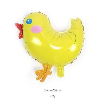 50pcs/veľa 54*51 cm dekorácie deti baby sprcha prekvapenie globos narodeninám žltá QQ Kuracie balóny zvierat zoo im loptu
