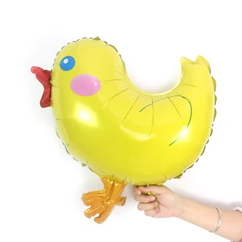 50pcs/veľa 54*51 cm dekorácie deti baby sprcha prekvapenie globos narodeninám žltá QQ Kuracie balóny zvierat zoo im loptu