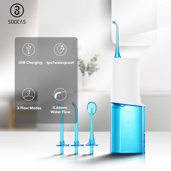 SOOCAS W3 Ústne Irigátor Prenosné Elektrické Zubné Vody Flosser USB Nabíjateľné Vodotesný pre Čistenie Zubov
