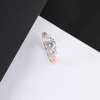 Jednoduchý Štýl Rose Gold Ring Jednoduchý A Malý Dať Priateľka Výročie Darček Elegantná Dáma Šperky Krúžok