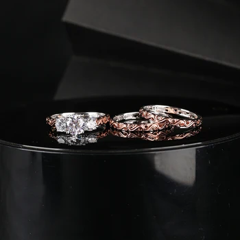 Jednoduchý Štýl Rose Gold Ring Jednoduchý A Malý Dať Priateľka Výročie Darček Elegantná Dáma Šperky Krúžok