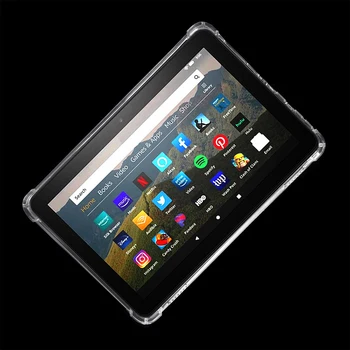 Silicon puzdro Pre Amazon Kindle Fire HD 8 8.0 10 10.1 Paperwhite 1 2 3 4 Oasis 2 3 2017 2019 Transparentné TPU Späť Tablet Kryt