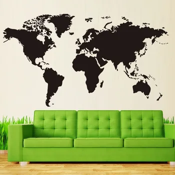 Najpredávanejšie Tvorivé Mape Sveta Stenu Odtlačkový Nálepky nástenná maľba Dieťa Mládež Izba Office Home Decor PVC Nálepky Domova Tapety