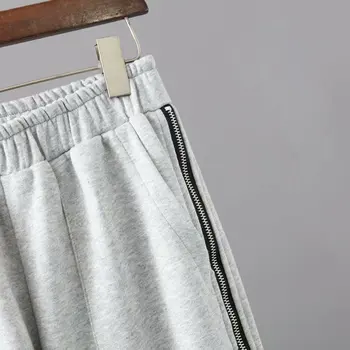 Jar 2021 Ženy Tepláky Plus Veľkosť Módne Ležérne Oblečenie Žien Hárem Nohavice Strane Zips Dekorácie Pantalones De Mujer