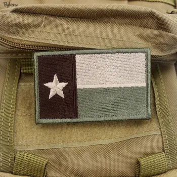 Texas Vlajka Patch Veľkosť 8.0*5.0 cm Hák Slučky Odznak Vyšívané Remienok Nálepky Na Batoh Oblečenie, Dekorácie