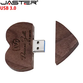 JASTER drevené USB 3.0 flash disk srdce pero jednotka U disku 4 GB 8 GB 16 GB 32 GB, 64 GB 128 GB doprava zadarmo na Vianočné darčeky