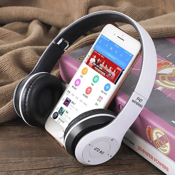 P47 Slúchadlá Bezdrôtové Slúchadlá Inalambicos Pre systém IOS, Android Mobilný Xiao Sumsamg Huawei Podpora SD Karty Bluetooth Slúchadlá
